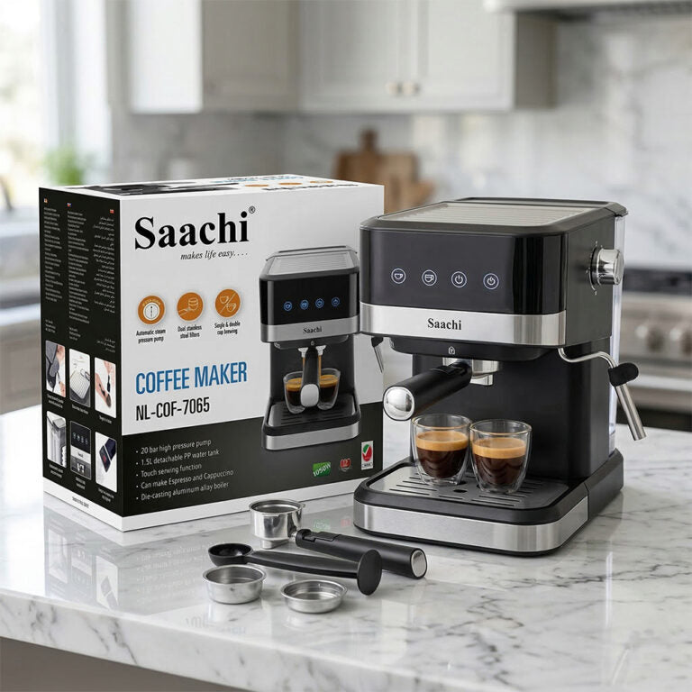 Saachi 20-Bar Espresso Coffee Maker NL-COF-7065-BK, Cappuccino