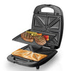 Saachi 2-in-1 Sandwich Maker & Grill – Make Perfect Sandwiches or Grill Your Favorites with Non-Stick Plates, Compact Storage & Easy Cleanup NL-2M-1544-BK
