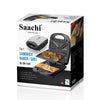Saachi 2-in-1 Sandwich Maker & Grill – Make Perfect Sandwiches or Grill Your Favorites with Non-Stick Plates, Compact Storage & Easy Cleanup NL-2M-1544-BK