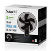 Saachi 16-Inch Wall Fan with Powerful Motor, 3-Speed Settings, 5-Blade Design, Wide Oscillation & Overheat Protection – Energy Efficient & Silent Cooling NL-FN-1740W-BK