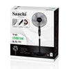 Saachi 16-Inch Stand Fan with Powerful Copper Motor, Adjustable Height, 3-Speed Control, Wide Oscillation & 1-Hour Timer NL-FN-1743-BK