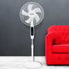 Saachi 16-Inch Stand Fan with Remote Control, Adjustable Height & Speed, Copper Motor, Wide-Angle Oscillation & 1-Hour Timer NL-FN-1744R-WH