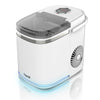 Saachi Electric Ice Maker, 2.2 Liters Water Tank Capacity, Dispenses 9pcs Bullet-shaped Ice every 6 minutes, 15 Kgs Ice in 24 Hours, Removable Ice Basket NL-IM-453-WH